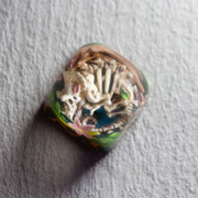 Triceratops Fossil Scene Resin Artisan Keycap