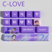 Valorant Agent Theme PBT Keycaps - 14-Key Set