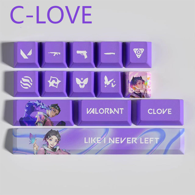 Valorant Agent Theme PBT Keycaps - 14-Key Set