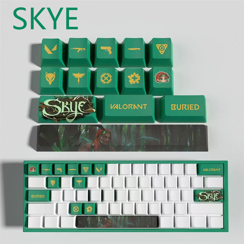 Valorant Agent Theme PBT Keycaps - 14-Key Set