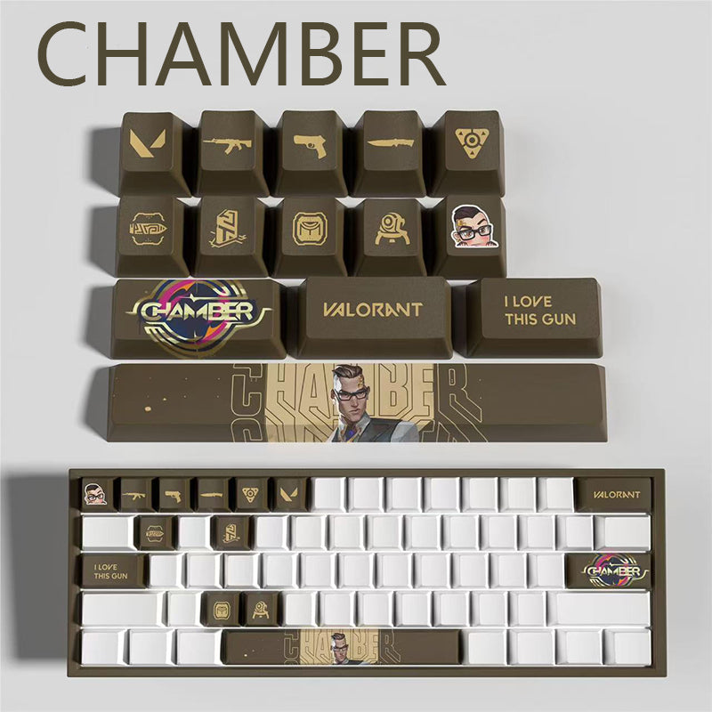 Valorant Agent Theme PBT Keycaps - 14-Key Set