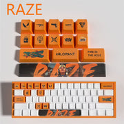 Valorant Agent Theme PBT Keycaps - 14-Key Set