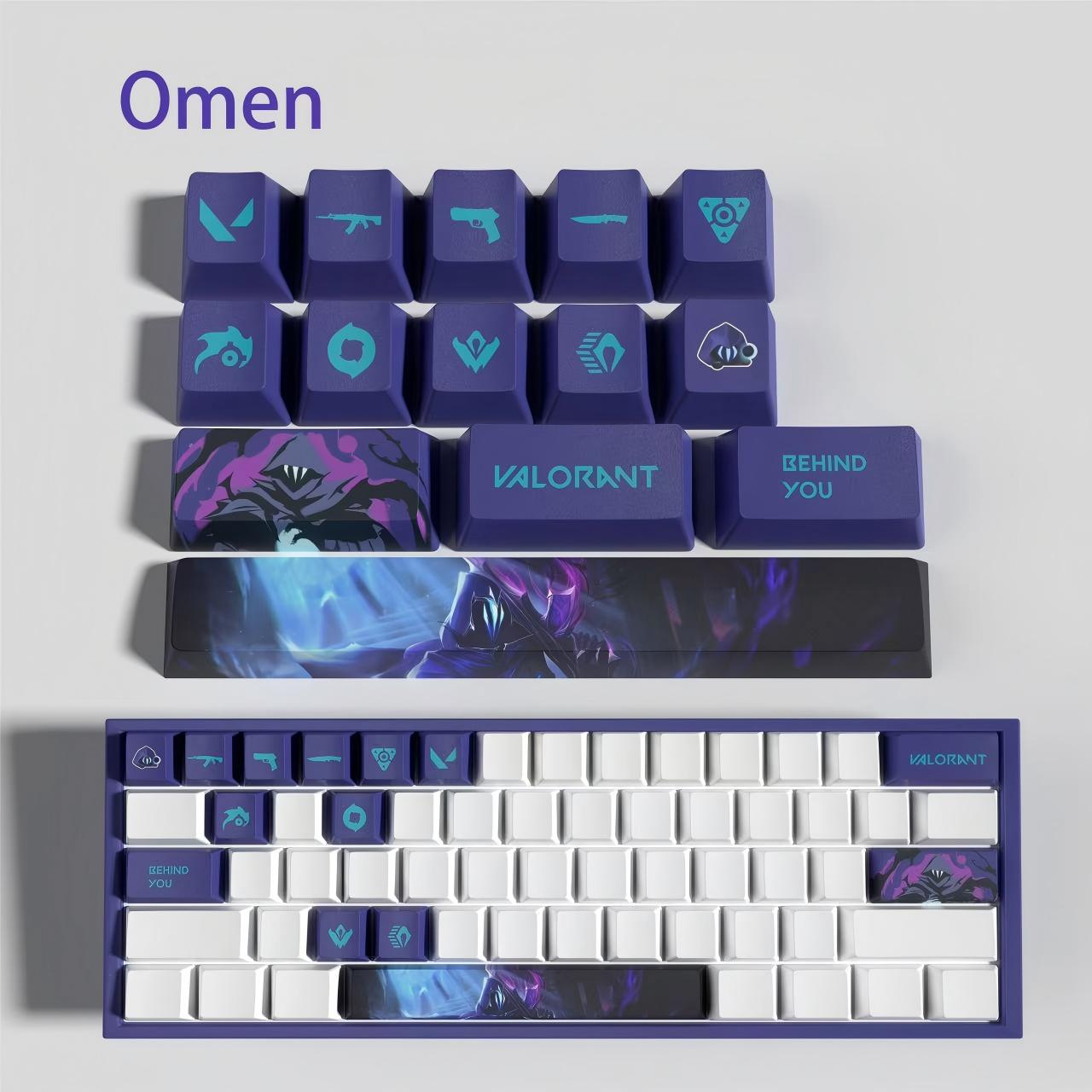 Valorant Agent Theme PBT Keycaps - 14-Key Set