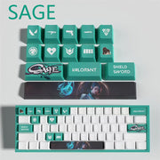 Valorant Agent Theme PBT Keycaps - 14-Key Set