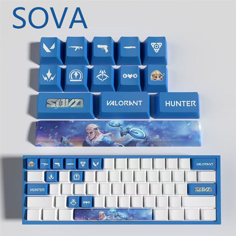 Valorant Agent Theme PBT Keycaps - 14-Key Set