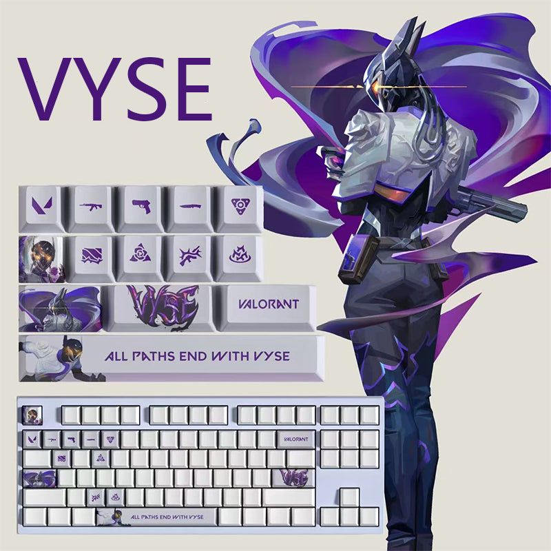 Valorant Agent Theme PBT Keycaps - 14-Key Set