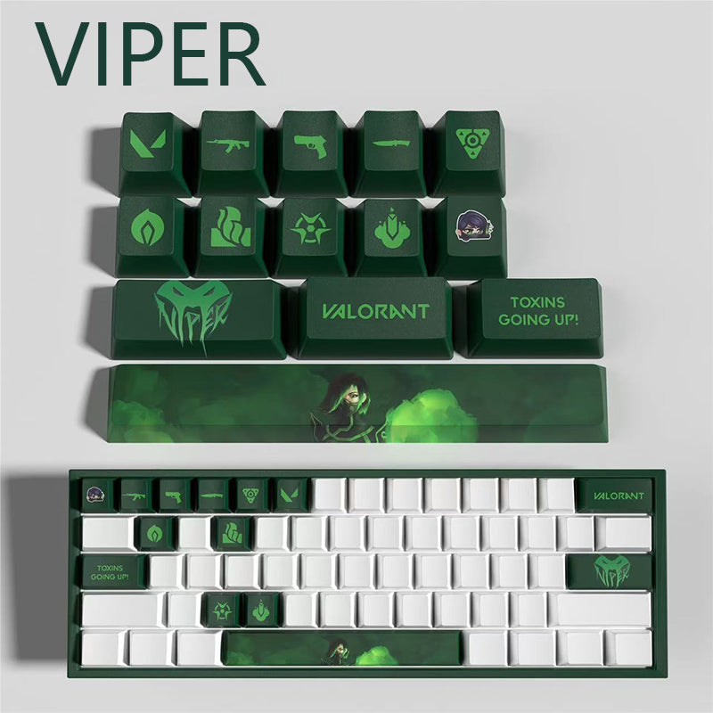 Valorant Agent Theme PBT Keycaps - 14-Key Set