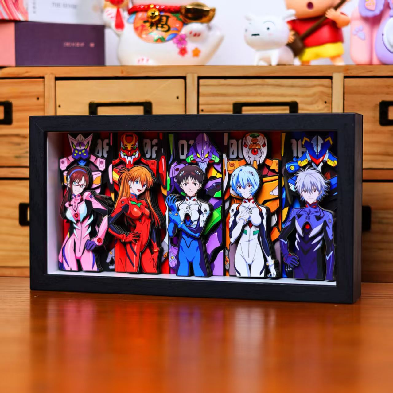 Evangelion Layered 3D Shadow Box Art