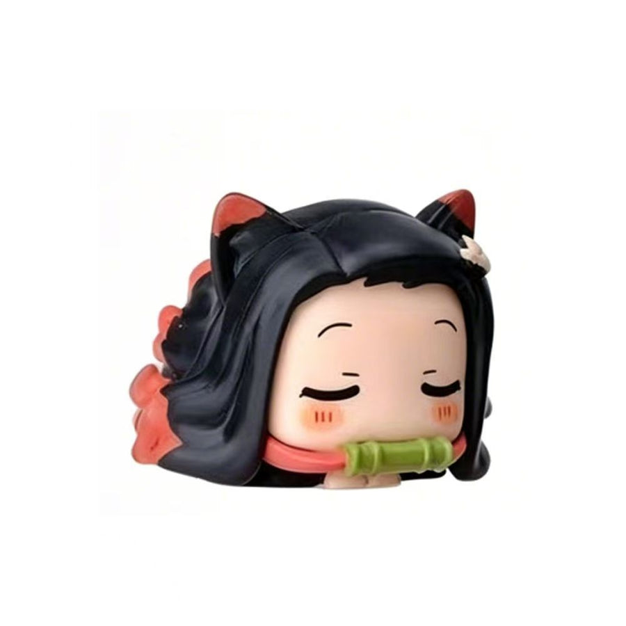 Demon Slayer-Inspired Cat-Ear Chibi Mini Figures