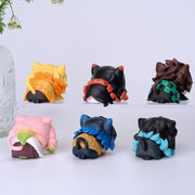 Demon Slayer-Inspired Cat-Ear Chibi Mini Figures