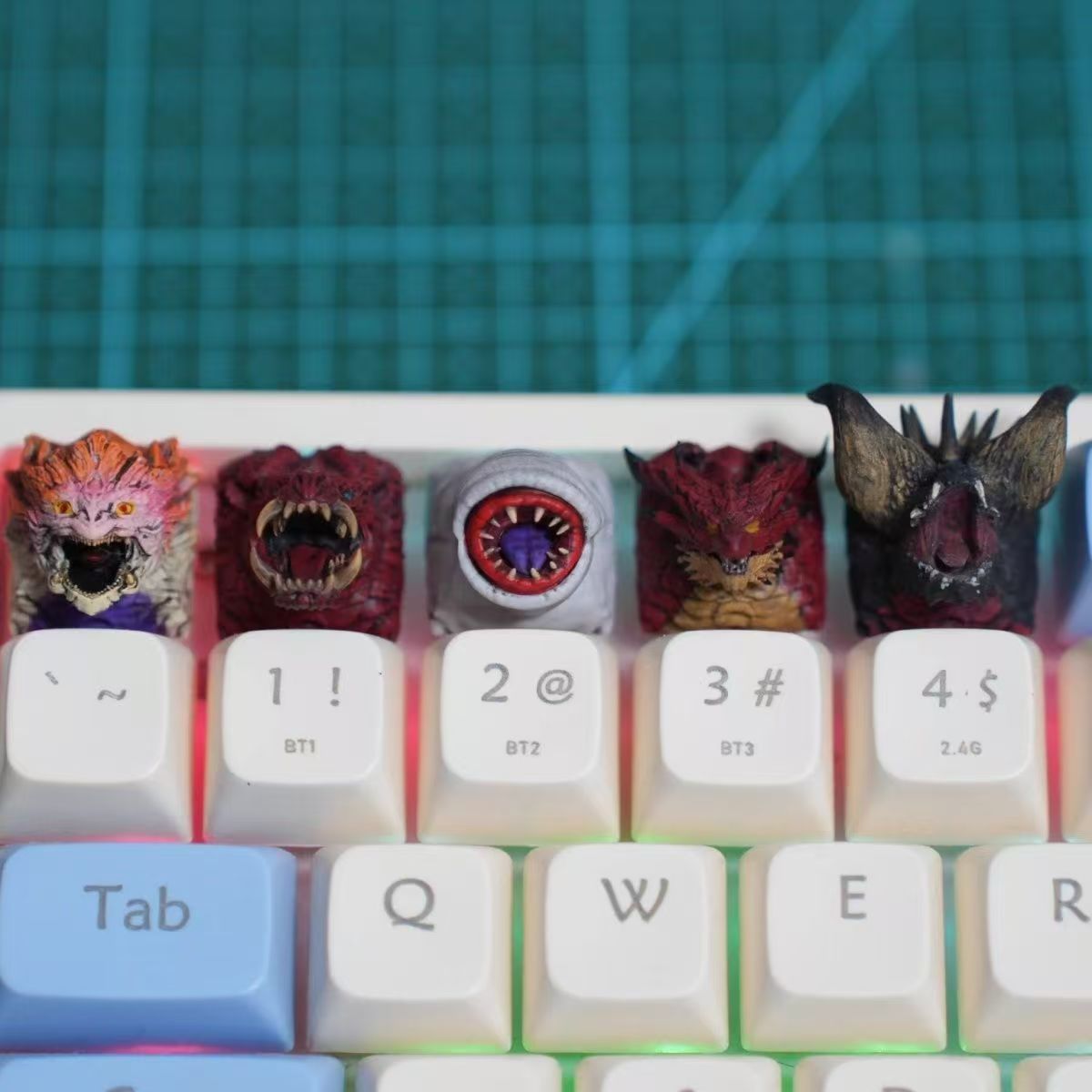 Monster Hunter-Inspired 3D Artisan Keycaps