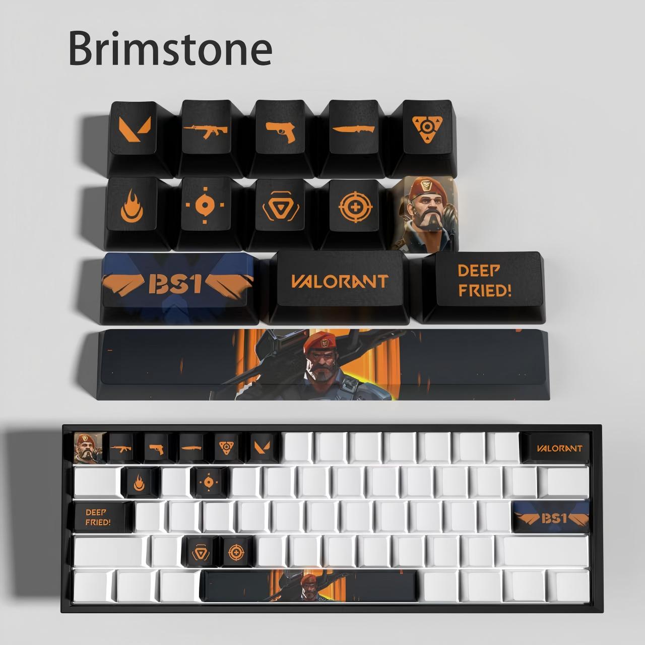 Valorant Agent Theme PBT Keycaps - 14-Key Set