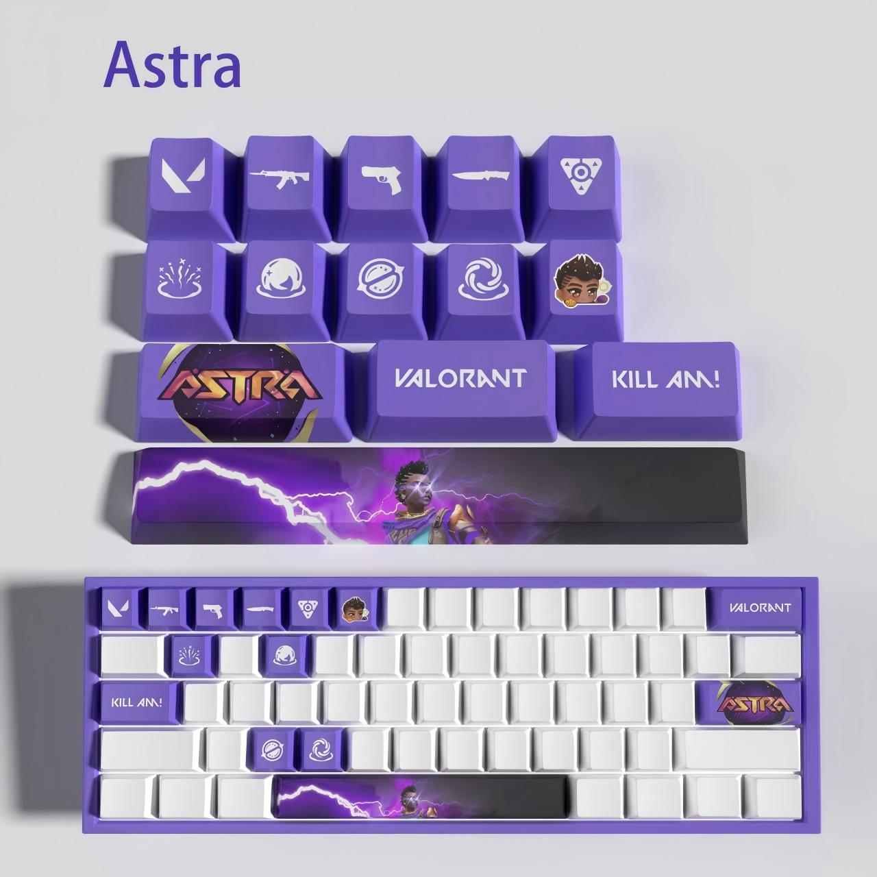 Valorant Agent Theme PBT Keycaps - 14-Key Set