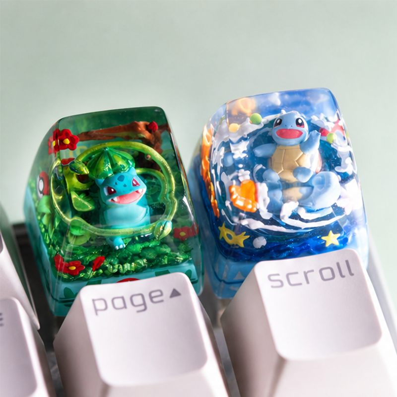 Pokémon Miniature Scene Resin Artisan Keycaps