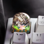 Triceratops Fossil Scene Resin Artisan Keycap
