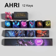 League of Legends Ahri keycaps, 12-key custom keycap set.