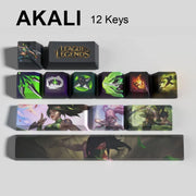 League of Legends Akali keycaps, 12-key custom keycap set.