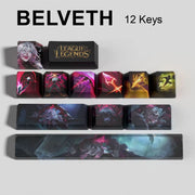 League of Legends Bel'Veth keycaps, 12-key custom keycap set.