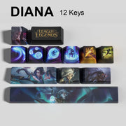 League of Legends Diana keycaps, 12-key custom keycap set.