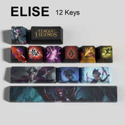 League of Legends Elise keycaps, 12-key custom keycap set.