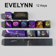 League of Legends Evelynn keycaps, 12-key custom keycap set.