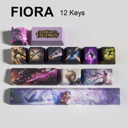 League of Legends Fiora keycaps, 12-key custom keycap set.