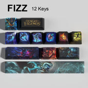 League of Legends Fizz keycaps, 12-key custom keycap set.