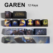 League of Legends Garen keycaps, 12-key custom keycap set.