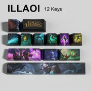 League of Legends Illaoi keycaps, 12-key custom keycap set.