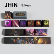 League of Legends Jhin keycaps, 12-key custom keycap set.