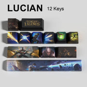 League of Legends Lucian keycaps, 12-key custom keycap set.