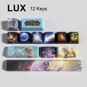 League of Legends Lux keycaps, 12-key custom keycap set.