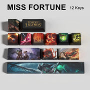 League of Legends Miss Fortune keycaps, 12-key custom keycap set.
