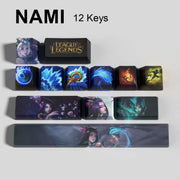 League of Legends Nami keycaps, 12-key custom keycap set.
