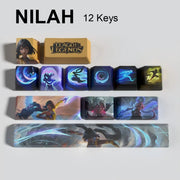 League of Legends Nilah keycaps, 12-key custom keycap set.
