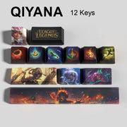 League of Legends Qiyana keycaps, 12-key custom keycap set.