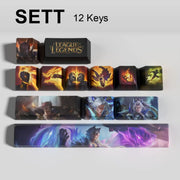 League of Legends Sett keycaps, 12-key custom keycap set.