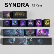 League of Legends Syndra keycaps, 12-key custom keycap set.