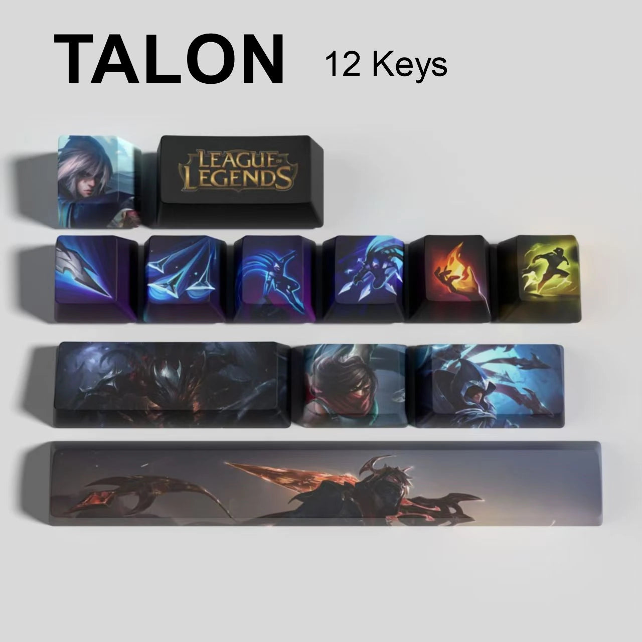 League of Legends Talon keycaps, 12-key custom keycap set.