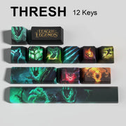 League of Legends Thresh keycaps, 12-key custom keycap set.