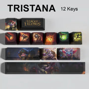 League of Legends Tristana keycaps, 12-key custom keycap set.