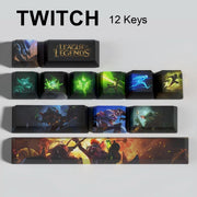 League of Legends Twitch keycaps, 12-key custom keycap set.
