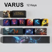 League of Legends Varus keycaps, 12-key custom keycap set.