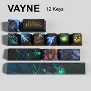 League of Legends Vayne keycaps, 12-key custom keycap set.