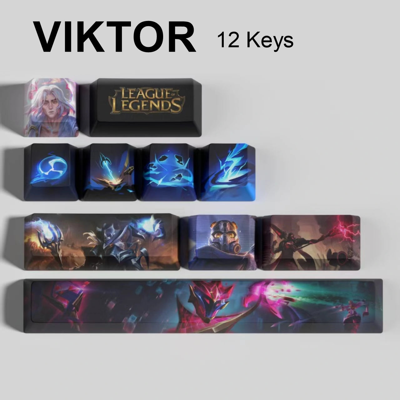 League of Legends Viktor keycaps, 12-key custom keycap set.
