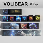 League of Legends Volibear keycaps, 12-key custom keycap set.