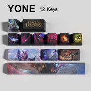 League of Legends Yone keycaps, 12-key custom keycap set.