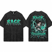 VALORANT Agent Graphic T-Shirt – Vintage Washed Oversized 230GSM Tee