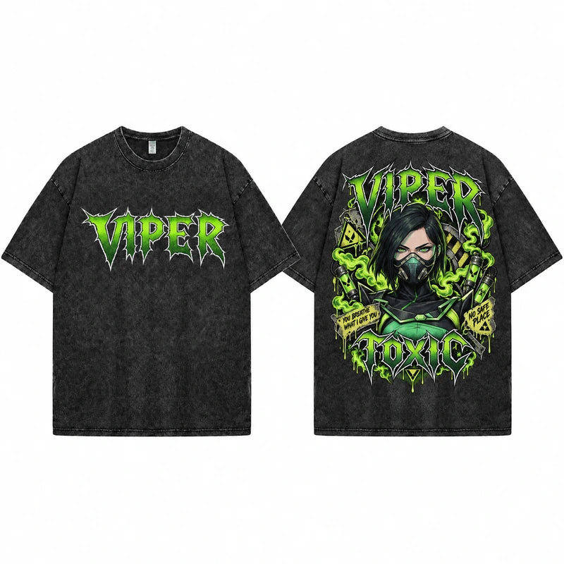 VALORANT Agent Graphic T-Shirt – Vintage Washed Oversized 230GSM Tee